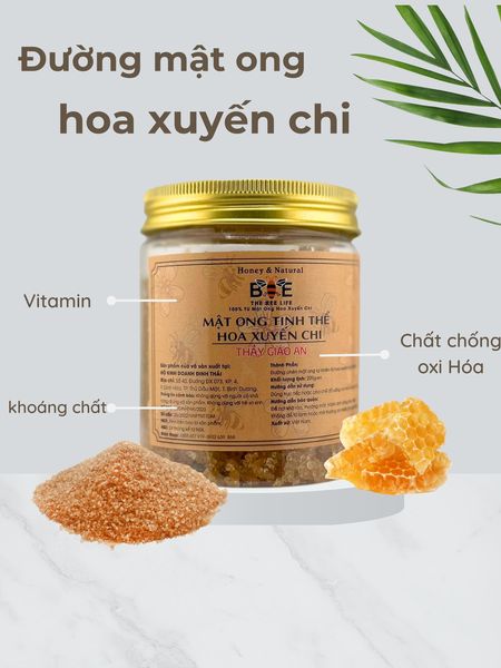 Đường phèn mật ong hoa xuyến chi - Thay thế đường tinh luyện, tốt cho sức khỏe