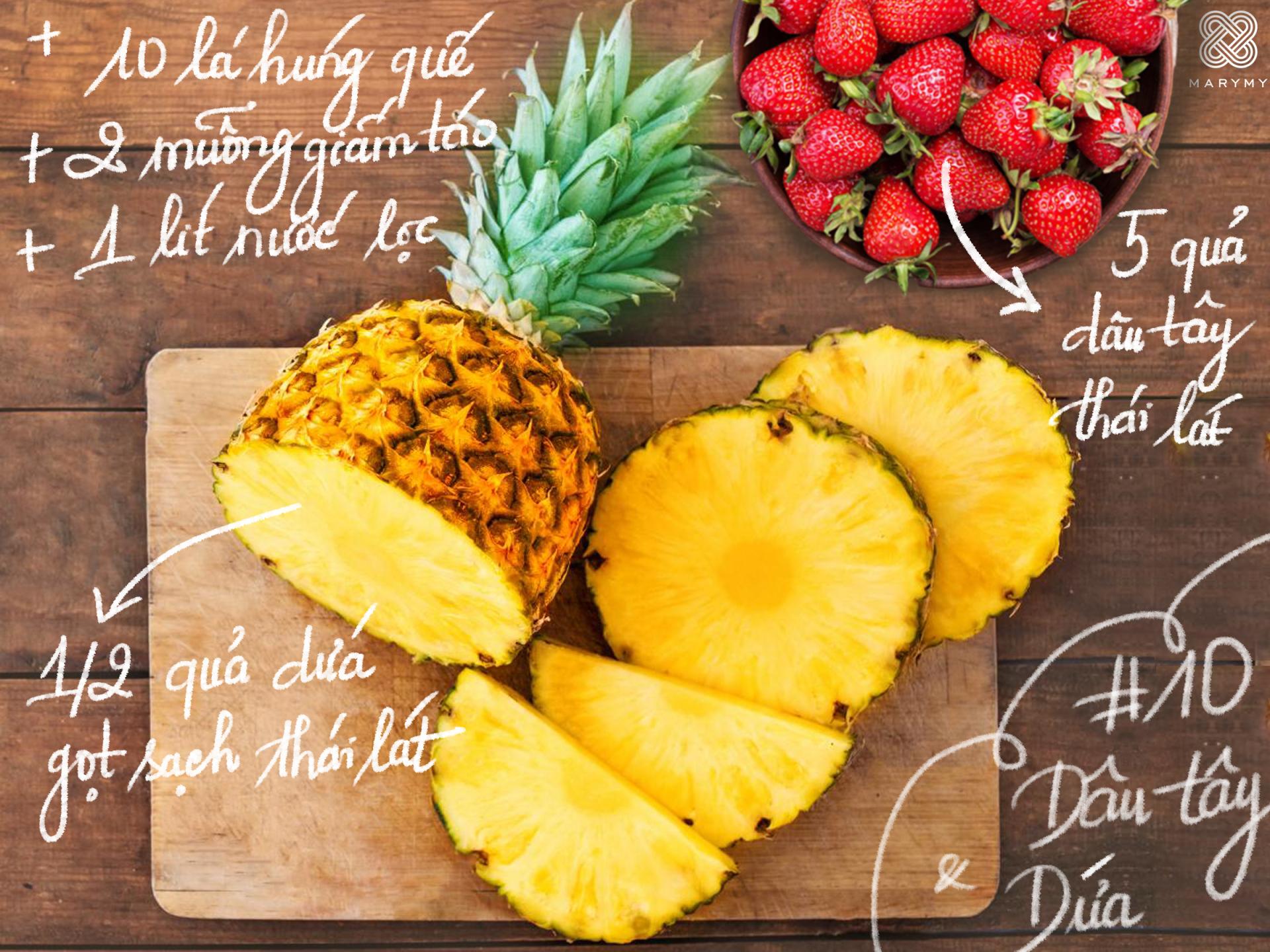 Khỏe đẹp mỗi ngày với 6 công thức detox dứa đơn giản